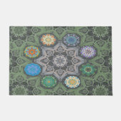 オクト光沢剤アラベスクムーア石グリーン ドアマット (正面)