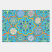 オクト増白剤アラベスクムーアターコイズスタイル ラッピングペーパーシート (正面2)