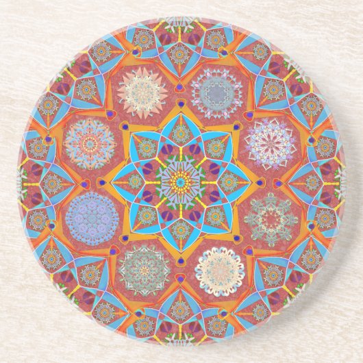 オクト増白剤アラベスクムーア赤スタイル コースター (正面)