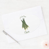 オクラの方が好い 楕円形シール (封筒)