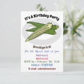 オクラの漫画イラスト 招待状 (スタンド正面)