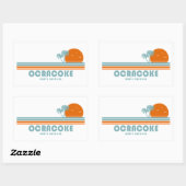 オクラコクノースカロライナ州サンパーム 長方形シール (シート)