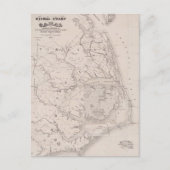 オクラコクバージニア1867アンティークの地図 ポストカード (正面)