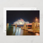 オクラコケ島の銀のレイクフェリー船 ポストカード (正面/裏面)