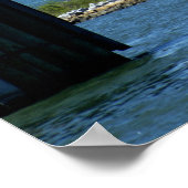 オクラコケ離れ島の帆船のシルバーレイク ポスター (角)