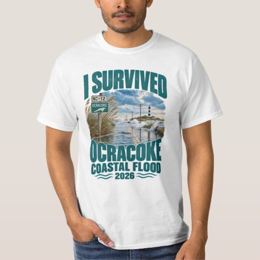 オクラコーク島高潮2026生存者 Tシャツ (正面)