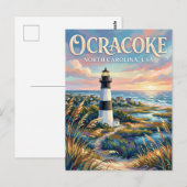 オクラコーク島, ノースカロライナ州 アメリカ ポストカード (正面/裏面)