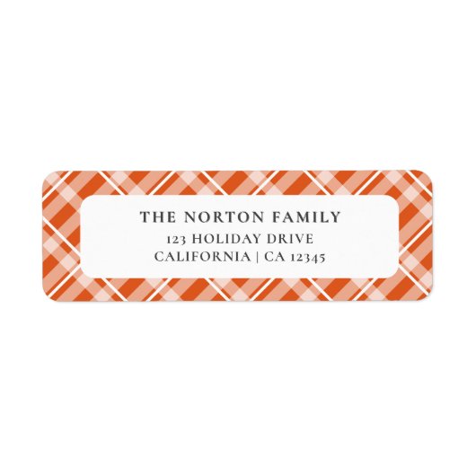 オクラシックレンジタータンチェックプレイドファームハウスファミリー ラベル (正面)