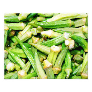 オクラスグリーン野菜写真プリント フォトプリント