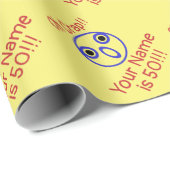 オクラップ50番誕生日ユーモア ラッピングペーパー (ロールコーナー)