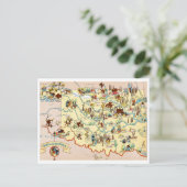 オクラホマおもしろいの地図 ポストカード (スタンド正面)