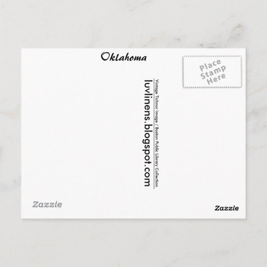 オクラホマからの挨拶 ポストカード (裏面)