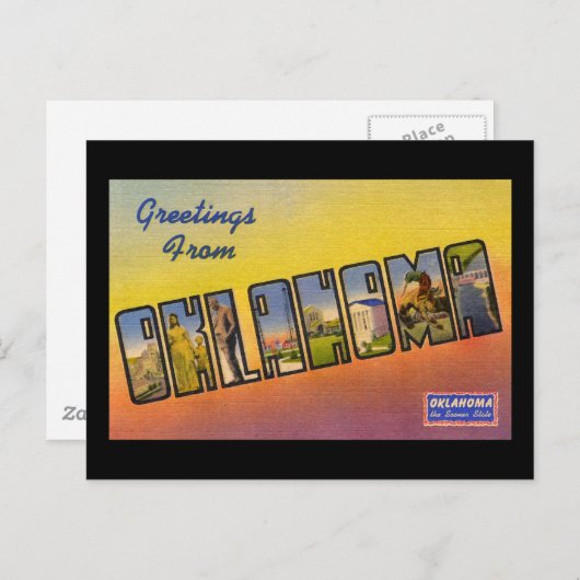 オクラホマからの挨拶 ポストカード (正面/裏面)