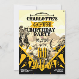 オクラホマのカウガール切手 招待状