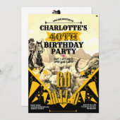 オクラホマのカウガール切手 招待状 (正面/裏面)