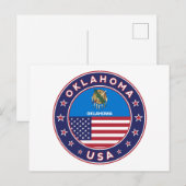 オクラホマのステッカー、電話ケース ポストカード (正面/裏面)