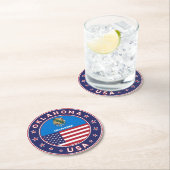 オクラホマのステッカー、電話ケース ラウンドペーパーコースター (インサイチュ)