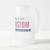 オクラホマのナンバープレートのマグ フロストグラスビールジョッキ (正面右)