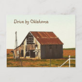 オクラホマの古びた納屋のポストカード ポストカード (正面)