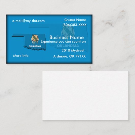 オクラホマの名刺 名刺 (正面/裏面)