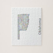 オクラホマの地図 ジグソーパズル (縦)