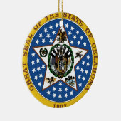 オクラホマの州のシールアメリカ共和国の記号の旗 セラミックオーナメント (右)