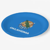 オクラホマの州の旗のデザイン ペーパープレート (アングル)