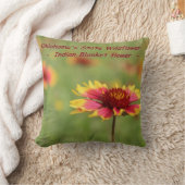 オクラホマの州の野生の花の枕 クッション (ブランケット)