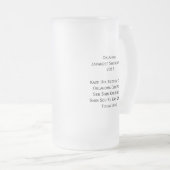 オクラホマの日本のな剣の芸術のKizunaによって曇らされるマグ フロストグラスビールジョッキ (正面右)