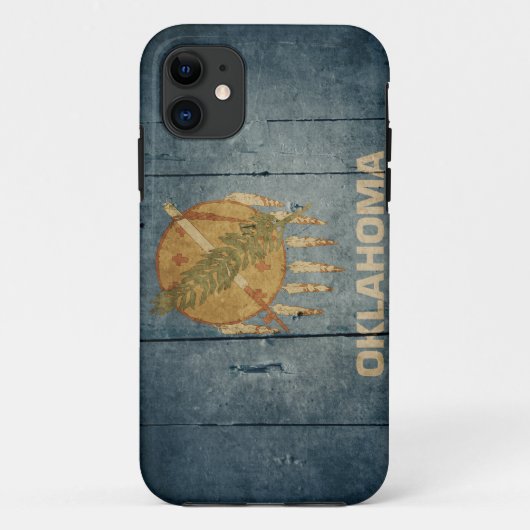 オクラホマの険しい木製の旗 Case-Mate iPhoneケース (裏面)