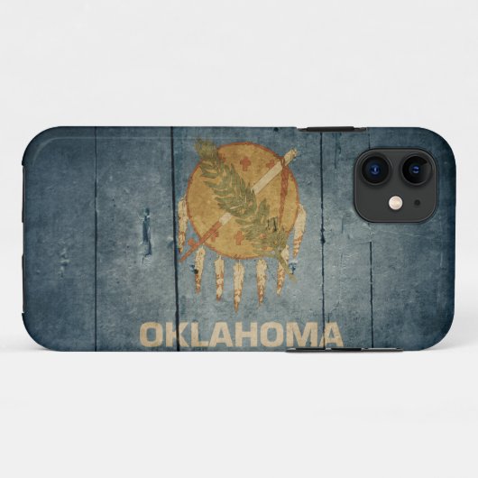 オクラホマの険しい木製の旗 Case-Mate iPhoneケース (裏面(横))