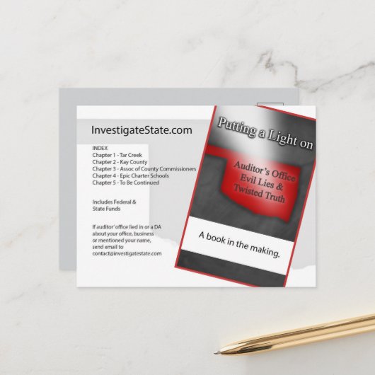 オクラホマはがき政治 案内ポストカード (正面/裏面インサイチュ)