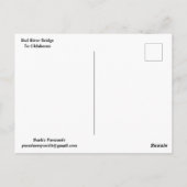 オクラホマへのレッドリバーブリッジ ポストカード (裏面)