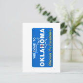 オクラホマへようこそ – USA Road Sign ポストカード (スタンド正面)