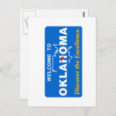 オクラホマへようこそ – USA Road Sign ポストカード (正面/裏面)