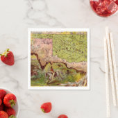 オクラホマインディアンテリトリ画像ヴィンテージマップ スタンダードカクテルナプキン (インサイチュ)