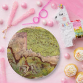 オクラホマインディアンテリトリ画像ヴィンテージマップ ペーパープレート (パーティー)