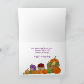 オクラホマウォーターカラーカボンプキンサンクスギビングカード カード (内部)