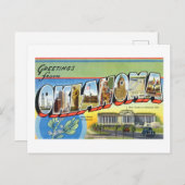 オクラホマカラフルポスターからのヴィンテージ挨拶 ポストカード (正面/裏面)