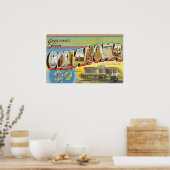 オクラホマカラフル州からのヴィンテージの挨拶 ポスター (キッチン)