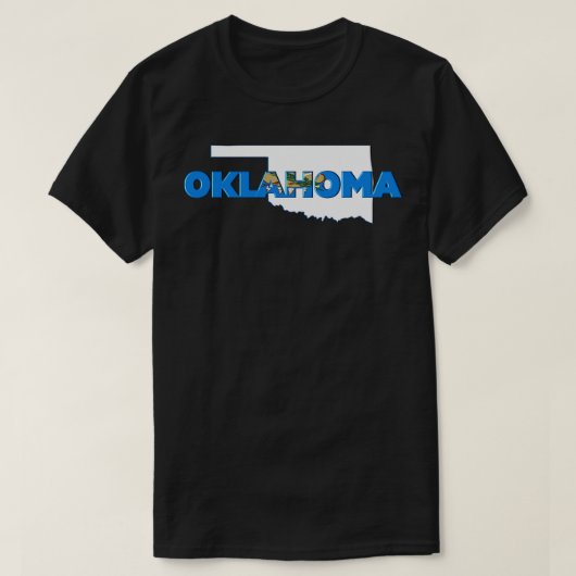 オクラホマカラー州文字 Tシャツ (デザイン正面)