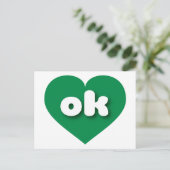 オクラホマグリーンハート- I love ok ポストカード (スタンド正面)