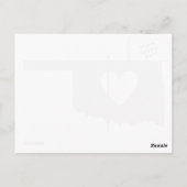 オクラホマグレー州マップシェイプ(ハート切り出し) ポストカード (裏面)