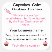 オクラホマコテージ食品法の製品のシール スクエアシール (正面)