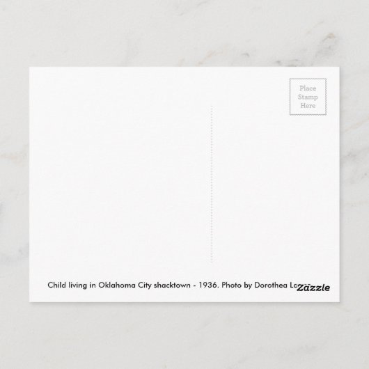 オクラホマシティに住む子供 ポストカード (裏面)