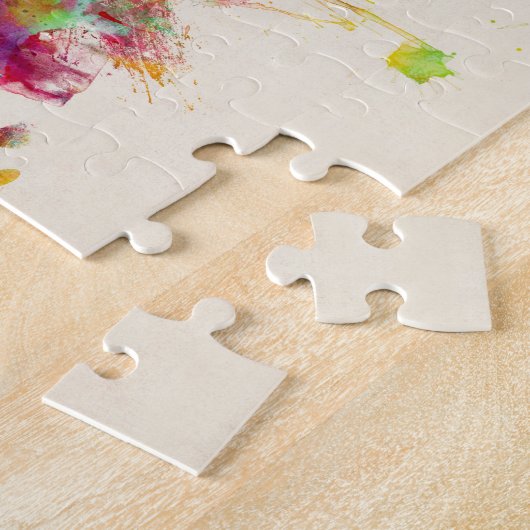 オクラホマシティーのスカイラインの都市景観 ジグソーパズル (側面)