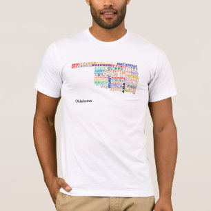 オクラホマシティーの地図 Tシャツ