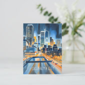 オクラホマシティーの水の色スカイライン ポストカード (スタンド正面)