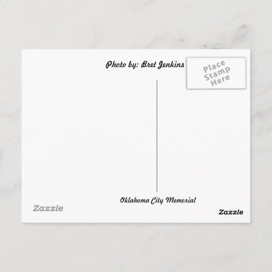 オクラホマシティーの記念物の郵便はがき ポストカード (裏面)