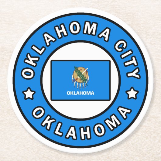 オクラホマシティーオクラホマ ラウンドペーパーコースター (正面)